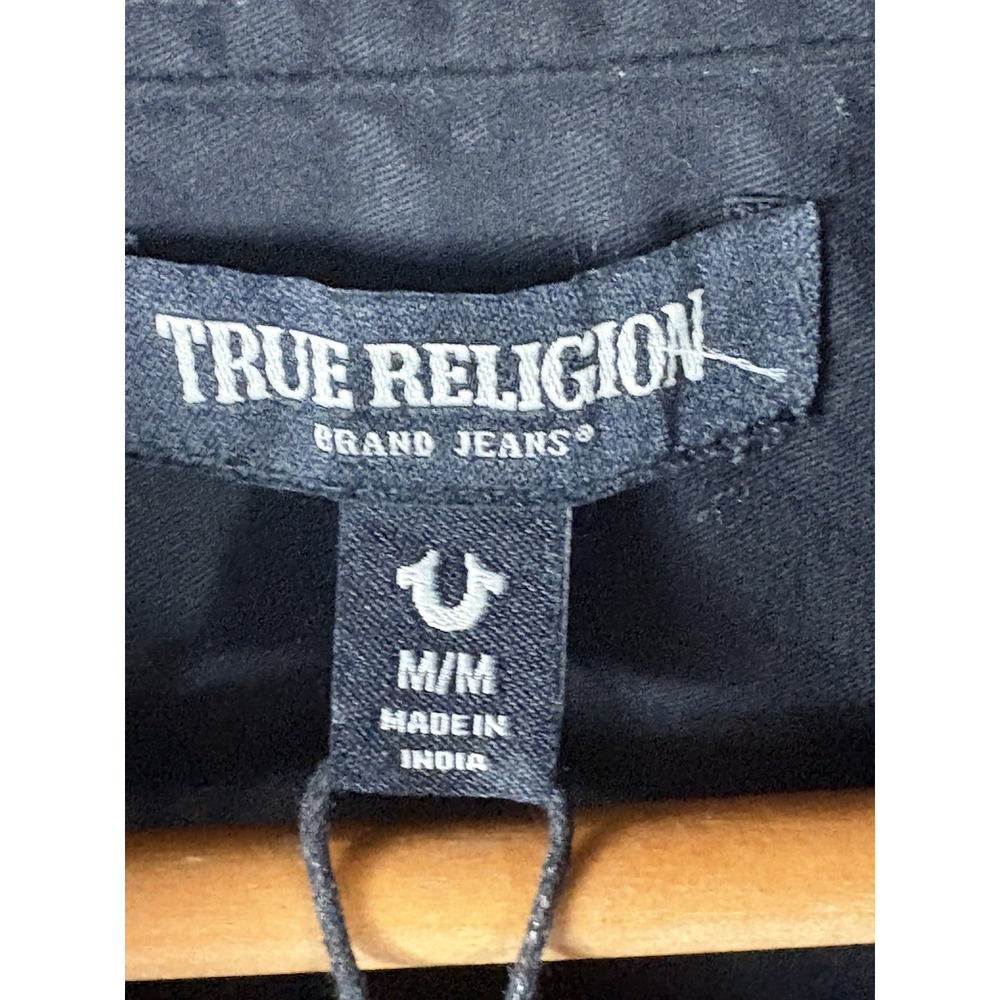 True Religion Embroidered Shirt Mens M Long Sleeve Button Up World Tour NEW $89 - Picture 5 of 8